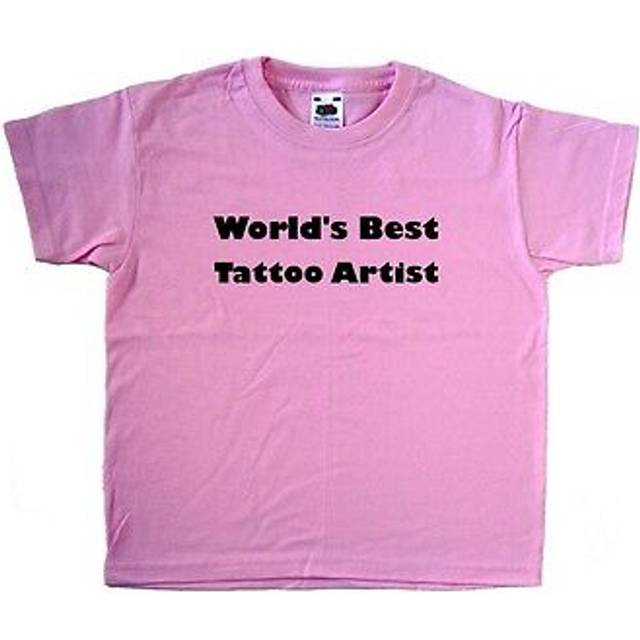 World's best tattoo artist pink kids t-shirt