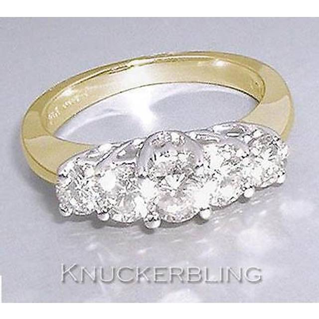 Diamond 5-stone ring 1.00ct vs2 round brilliant cut in 18ct gold engagement