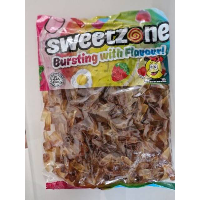 (Fizzy Cola Bottles 1KG Bag - 1F014) Halal Sweets Party Mix, Fizzy Cherry Bottles, Fizzy Mix 1kg Bag Halal HMC Sweets