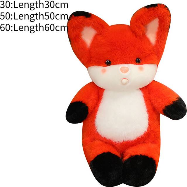 (Fox, 60cm/23.62in) Bubble Bear Blowing Fox Plush Toy Pillow For Kids Stuffed Animals Pp Cotton Fill