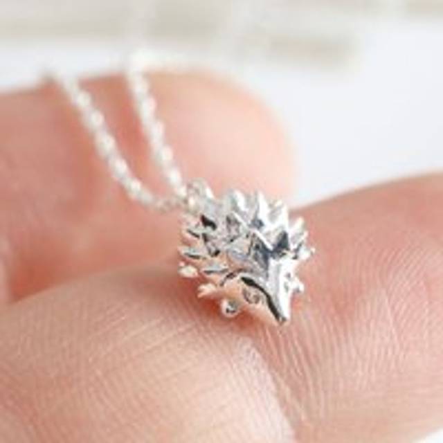 Silver Hedgehog Necklace - silver - one size