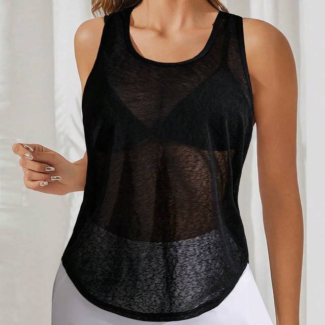 SHEIN Sport Long Sleeve T-Shirt With Back Reflective & Glow-In-The-Dark Stripes Basic T Shirt Fitted Shirtworkout Tank Top