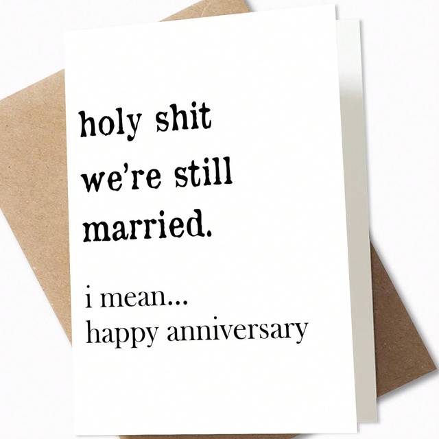 SHEIN Anniversary Card, Funny Happy Anniversary Card For Couple, Anniversary Gifts For Wife Husband Him Her ( Envelope),Christmas