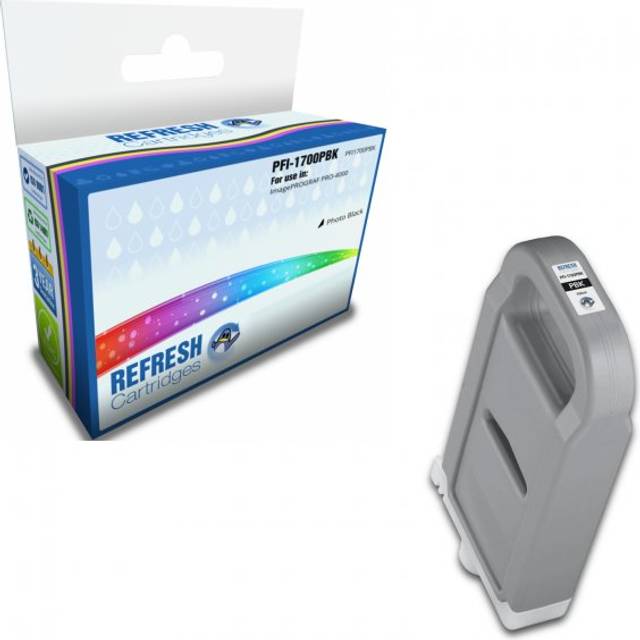 Compatible PFI-1700PBK (0775C001AA) Extra High Capacity Photo Black Ink Cartridge Replacement for Canon Printers
