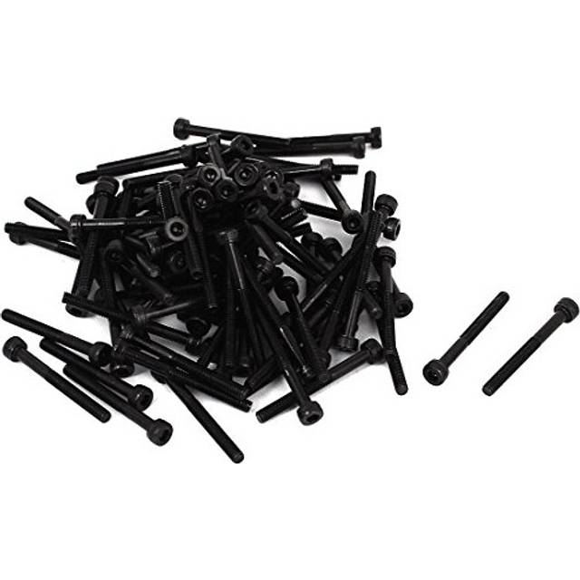 M3 x 30mm 12.9 Alloy Steel Hex Socket Head Cap Screws Bolt Black 100Pcs