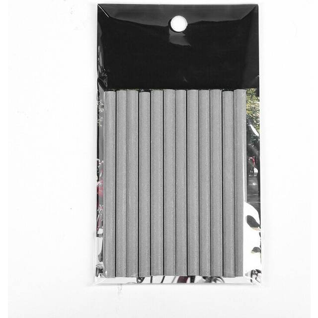 (a-Gray) 12Pcs Bike Bicycle Wheel Spokes Reflective Sticker Tube Warning Safety Light DIY Cycling Reflector Reflective Tubes