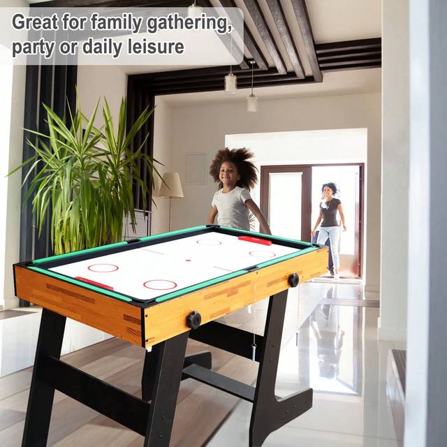 Greendo-uk 4ft Multi Combo Game Table, Vocheer 10 In 1 Game Table, Pool Table, Hockey, Table Tennis, Football, Checkers, Chess, Backgammon,Bowling, Poker, Shuffl