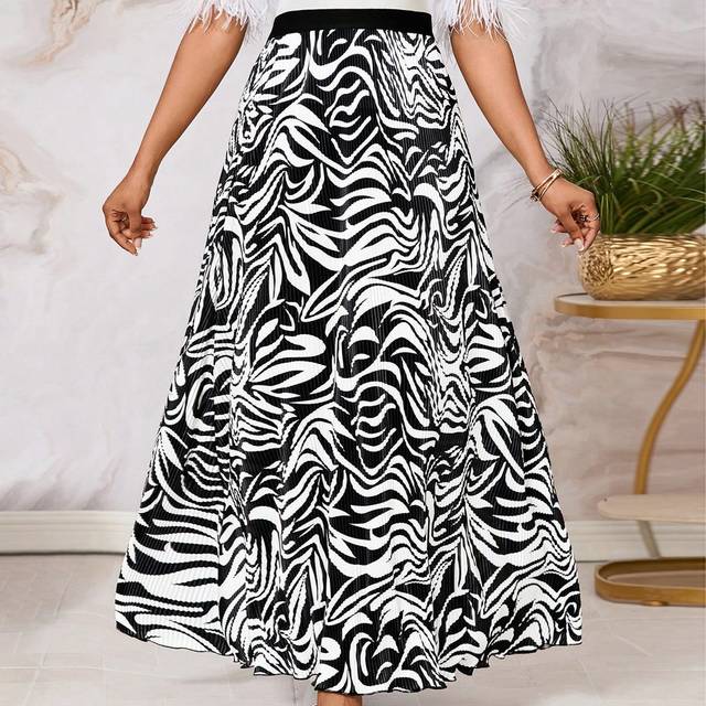 SHEIN Four Season Women&#39;s Summer Animal Print Country Music Festival Long Skirt Fall Clothes Dark Academia Fall Women Clothes Back To School Office Wear Wom