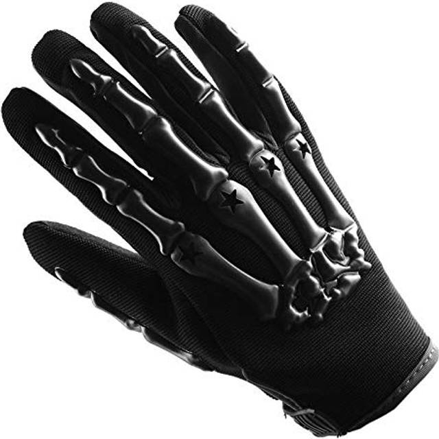 1STORM Youth Motocross Gloves Motorcycle BMX MX ATV Dirt Bike Bicycle Skeleton Cycling Kids Gloves Black