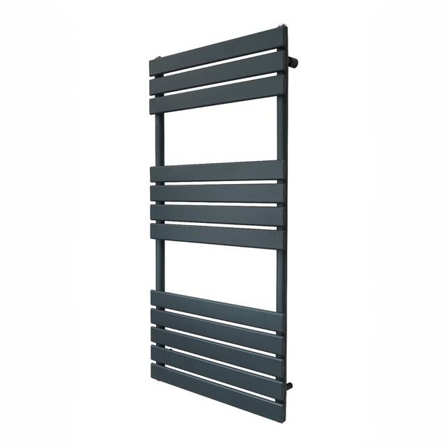 Monster Shop 2461BTU Anthracite Grey Flat Panel Towel Radiator 1200 x 600mm - MonsterShop - 120 x 60 x 9cm