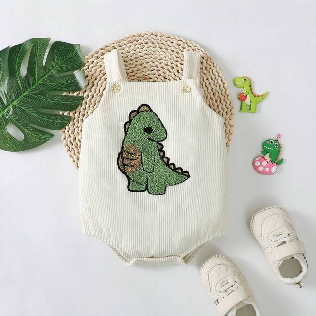 SHEIN Cute Dinosaur Bodysuit For Baby Boys And Girls, The Best Gift For Baby Boys