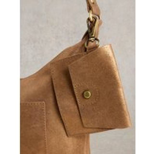 White Stuff Fern Leather Crossbody Bag, Gold