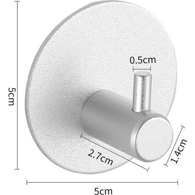 (a-24 aluminium) Multi-purpose Wall Hook Door Keys Cloth Coat Hook Bathroom Towel Robe Hanger Hook Adhesive Kitchen Hardware Rack Shelf Bag Hook