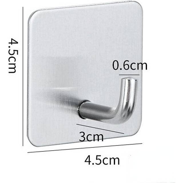 (a-22 stainless steel) Multi-purpose Wall Hook Door Keys Cloth Coat Hook Bathroom Towel Robe Hanger Hook Adhesive Kitchen Hardware Rack Shelf Bag Hook