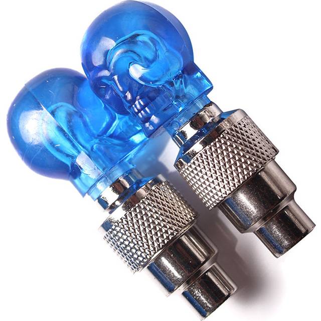 (a-B Blue) 2pcs Bike Spoke Light Bicycle LED Taillight MTB Wheel Tire Nozzle Valve Caps Lamp Cycling Warning Head Rear Lights Accessories