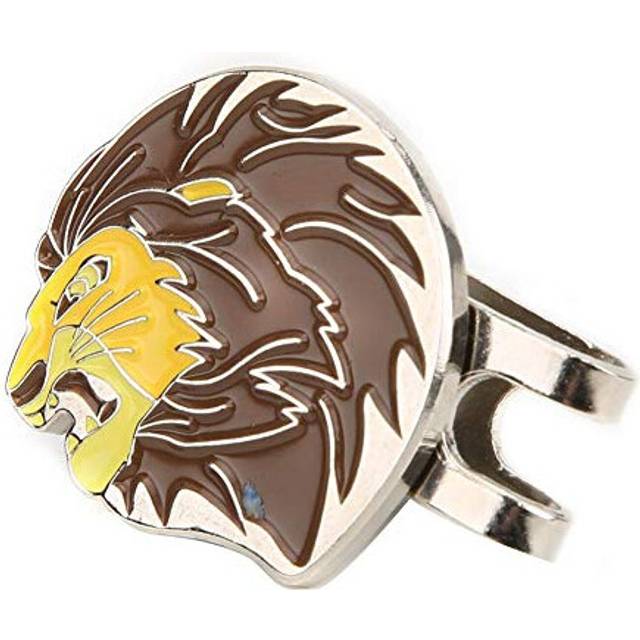 Golf Ball Markers Portable Mini Beautiful Lion Ball Marker with Strong Magnetic Golf Hat Clip Accessory