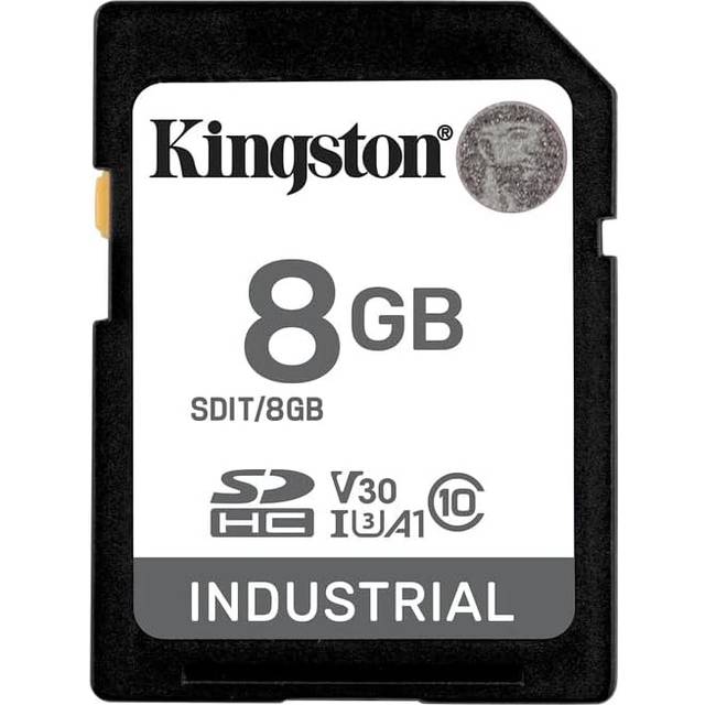 Kingston Industrial SD-kort, upp till 100 MB/s, hög uthållighet, UHS-I U3 V30 A1, (SDIT/8GB)