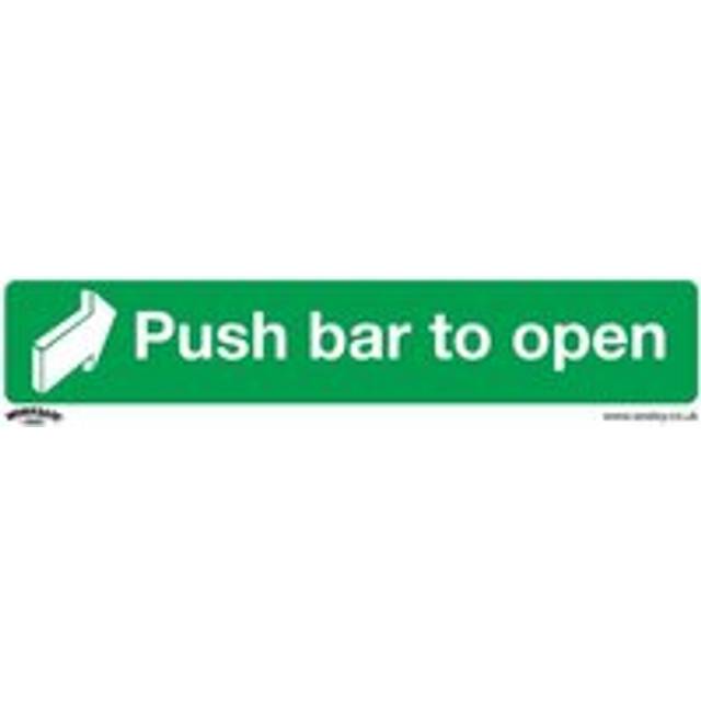 Worksafe SS29P1 Safe Conditions Safety Sign - Push Bar To Open - R...