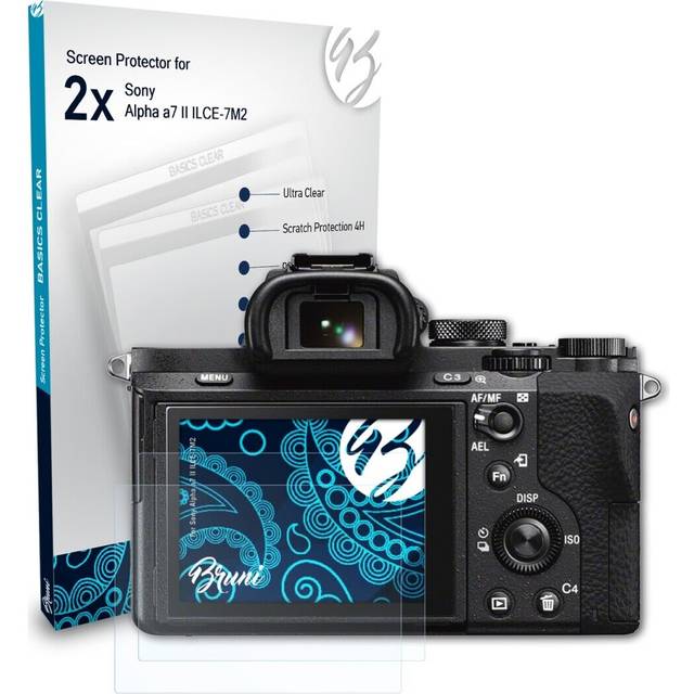 Bruni 2x Protective Film For Sony Alpha A7 Ii Ilce-7m2 Screen Protector