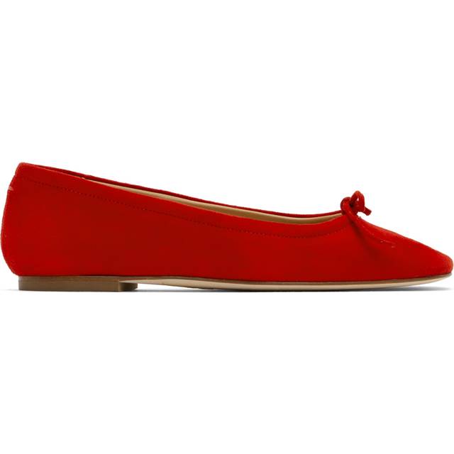 Aeyde Red Delfina Suede Ballerina Flats - Red - IT 36