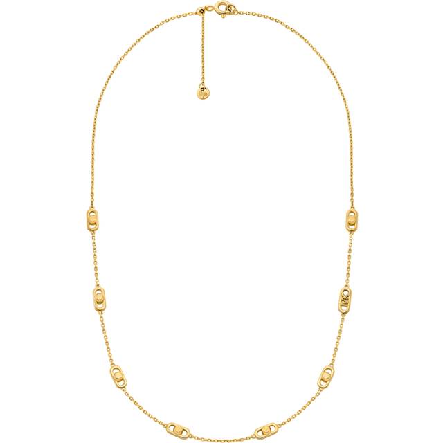 MK Astor Link Small Precious Metal-Plated Sterling Silver Necklace - Gold - Michael Kors
