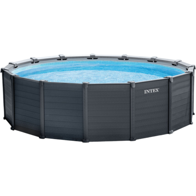 INTEX Ovanmarkspool Graphite Gray Panel 478x124 cm