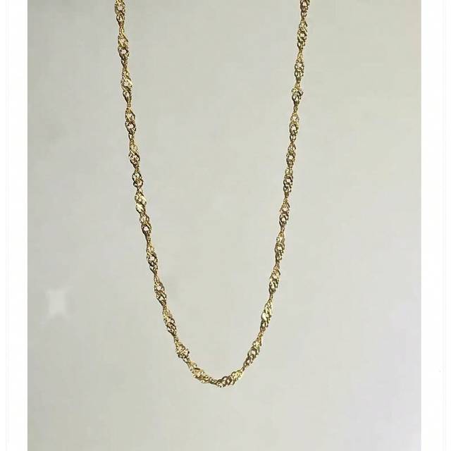 FOREVER QUEEN S925 Sterling Silver  Women&#39;s Italian Twist Chain Foundation Necklace Stacked Necklace 16in  18in 20in 22in 24in Plated 18K Platinum As A Gift For Gir