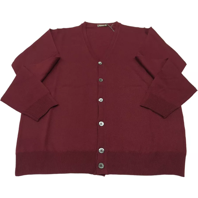 Men's Cardigan Ferrante With Buttons 100% Wool Made In Italy 22202