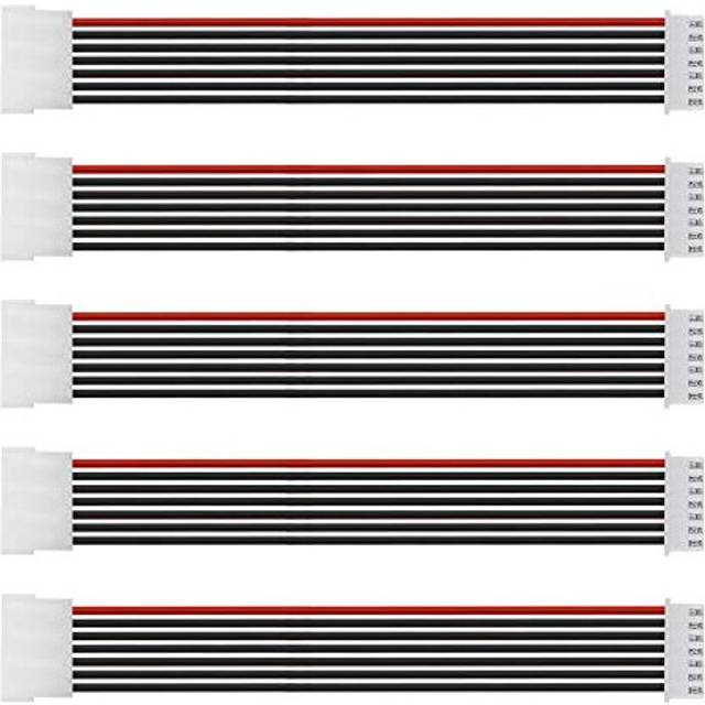5pcs 6s JST-XH LiPo Balance Charging Extension Wire Male Female Connector 22AWG Charging Wires for RC Drone Quadcopter 17.5cm