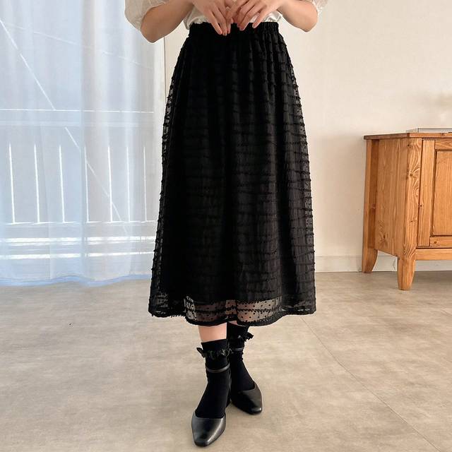FRIFUL Women&#39;s Polka Dot Mesh Skirt