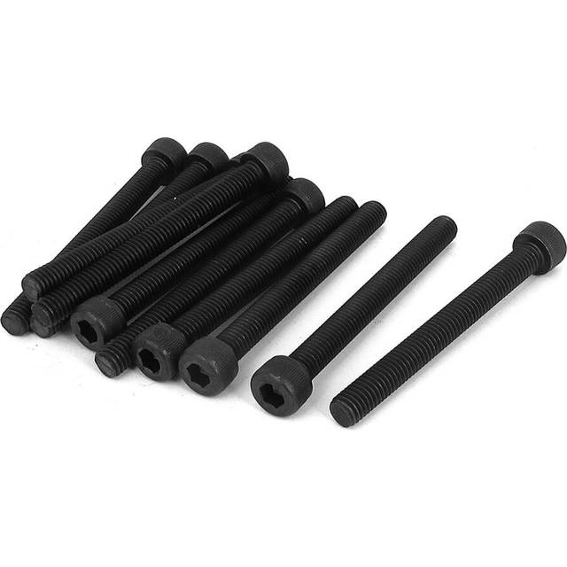 M8x75mm Hex Bolt Socket Head Cap Machine Screws Fasteners Black 10Pcs