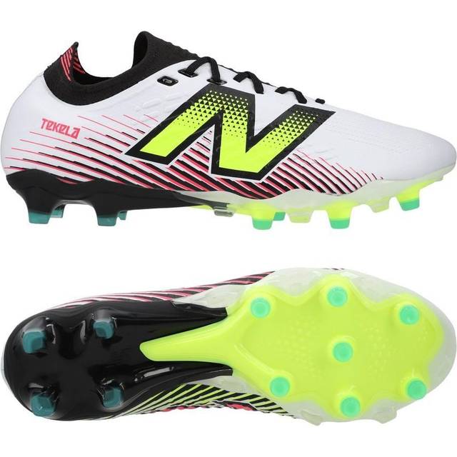 New Balance Tekela V4 Pro Low Fg - Vit/lila/neon - Gräs (Fg) - ['Vit'] (38)