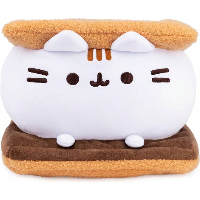 Pusheen Sandwich Biscuits Style Cute Cat Plush Cushion, Cuddly 6 Inches Pink Soft Kitten Sweet Desserts Food Figure Meme Pillow Plushies, Adorable Cartoon Ani