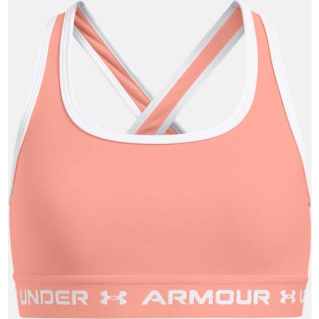Under Armour Girls UA Crossback Mid Sports Bra Top - Orange - Size XL/G