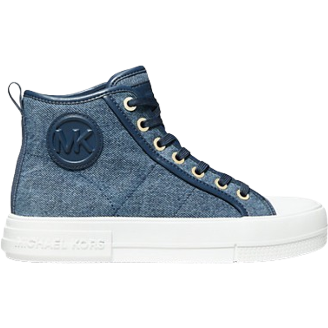 MK Evy Denim High-Top Trainers - Blue - Michael Kors - UK 3.5