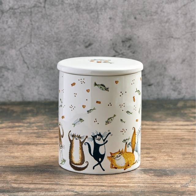 From Wags to Whiskers Cat Treat Jar - Multicoloured;Multicoloured (85kg)