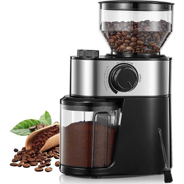 Coffee Grinder, Coffee Bean Grinder, 18 Grind Settings, 2-14 Cups, 200 Watt Coffee Grinder for Drip Coffee/French Press Coffee