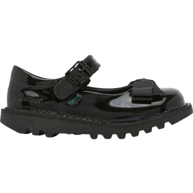 Kickers Black Kick Mary Jane Bow Girls Toddler Shoes