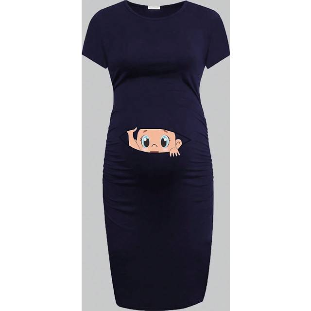 SHEIN Maternity Women&#39;s Simple Daily Floral Printed Dress