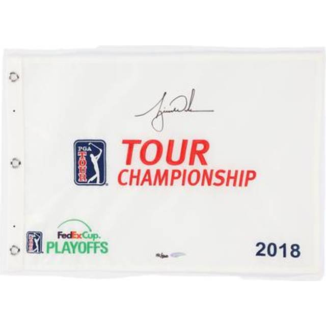 Tiger Woods Autographed 2018 PGA Tour Championship Pin Flag - Limited Edition of 500 - Upper Deck