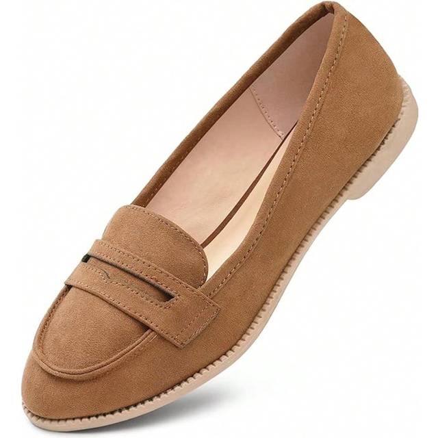 festooning shoes-UK Festooning Womens Loafers Shoes Ladies Slip On Moccasins Black Work Shoes Comfy Suede Leather Office Shoes
