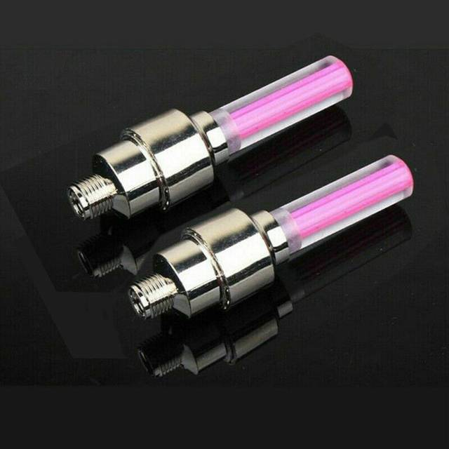 (a-2pcs red) Waterproof Bike Light with AG Battery Mountain Road Bike Bicycle Lights LED Tyre Tire Valve Caps Wheel Spokes Light Accessories