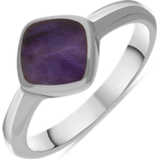 Sterling Silver Blue John Cushion Ring