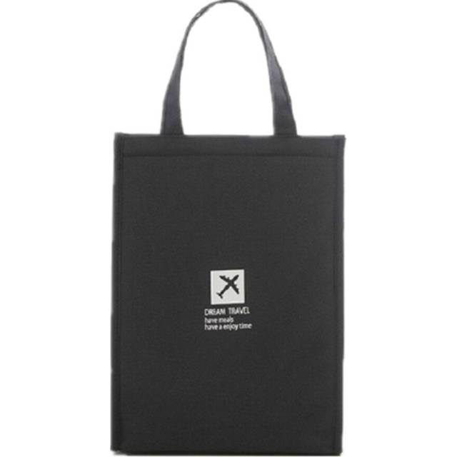 Portable Lunch Picnic Portable Food Insulation Storage Bag, Size:L 25x35x17cm(Black)