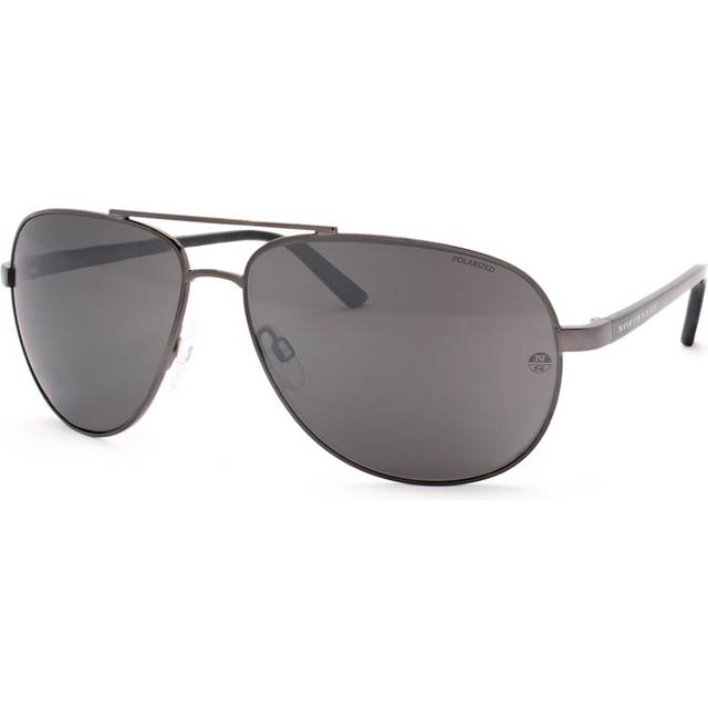 North Sails Unisex Marco NS047 Sunglasses Metal Rifle barrel Grey Pilot Polarized