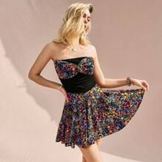 Boho blommigt tryck kvinnor kort A-linje kjol - Multifärgad (L,M,S,XL,XS,XXL,XXS,XXXL,XXXXL)