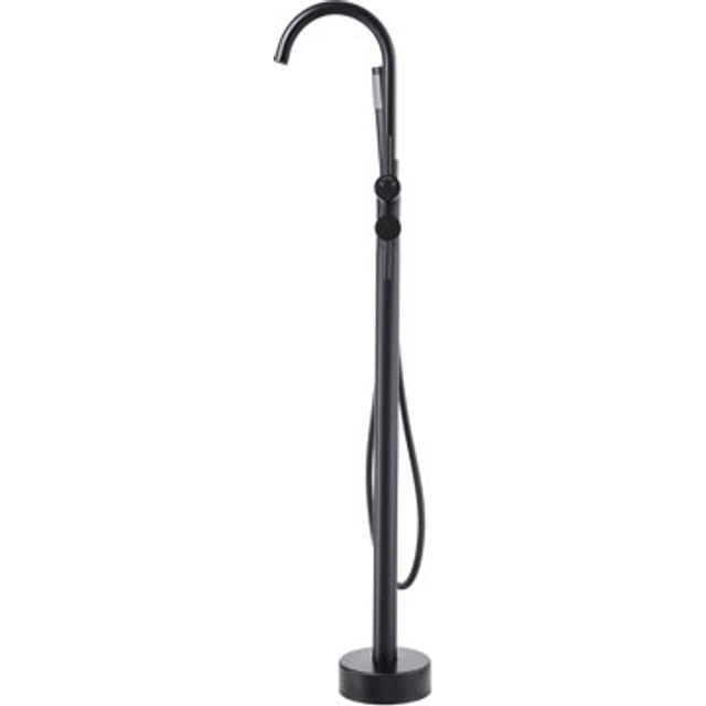 VEVOR Freestanding Bathtub Faucet, Floor Mount, Freestanding Tub Filler, Shower Mixer Taps, Two Water Modes, 360° Swivel Spout, for Bathing & Showering Pet Bathing Cleaning Drains Toilet Flushing