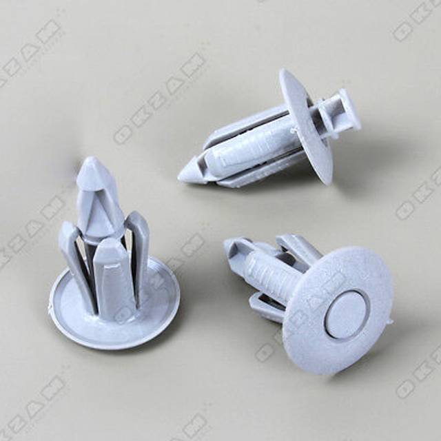 Door trim panel fastener clips for nissan honda mazda acura x10 push-in.