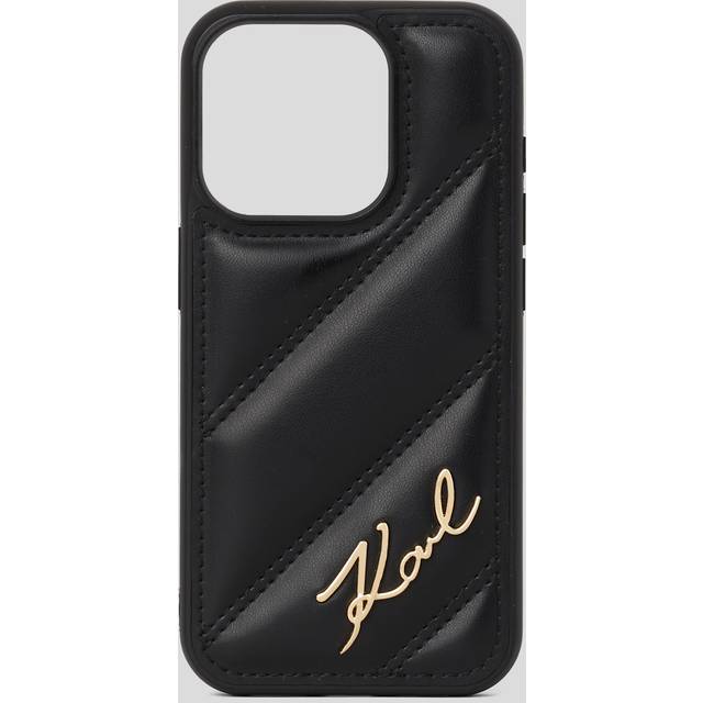 Karl Lagerfeld iPhone 16 Pro Max Mobilskal Quilted Signature - Svart