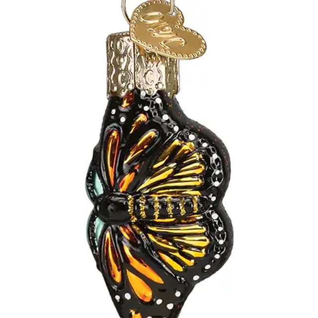 Old World Christmas Gumdrops Mini Monarch Butterfly Glass Blown Ornament for Christmas Tree